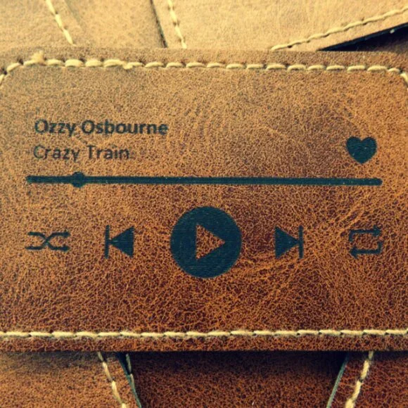 Personalized Music Player Leather Patches - Picture 5 of 6